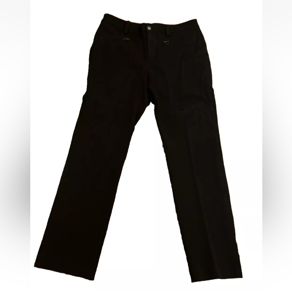 Lauren Ralph Lauren Black Adelle Straight Leg Trouser Pants Size 8 Stretch